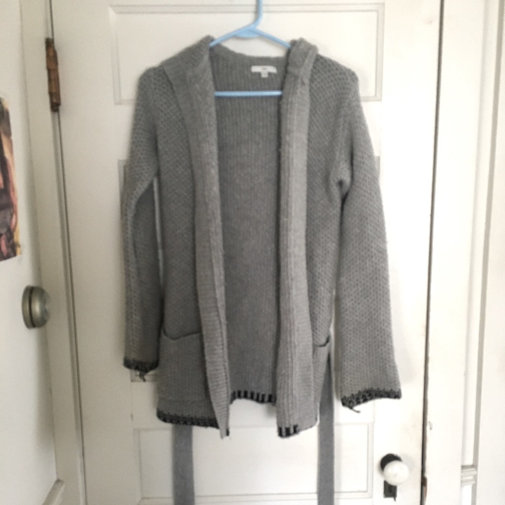 Gap Belted Cardigan Sweater with Hood